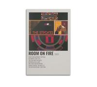 LOYTNCX The Strokes Room On Fire Poster Vintage Wall Art Canvas Aesthetic Posters Music And Movies Decor Painting for Living Room Bed Room 08x12inch(20x30cm) Unframe-style