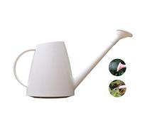 LOYUYU 1.8L Plastic Watering Can Small Lightweight Cute Indoor Outdoor Garden Plants, Watering Can with Shower Head White