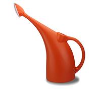 LOYUYU 2L Plastic Watering Can Small Lightweight Cute for Indoor Garden Plants, Watering Can with Shower Head Orange