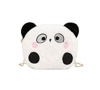 LOYUYU Cute Toddler Kids Crossbody Purse, Small Mini Coin Purse, Messenger Bag for Girls Women, Plush Bag Gift for Adult White Panda