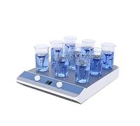 loywhcdtak Laboratory Multiple Magnetic Stirrer Lab Stirrer Digital LCD Display Time Speed Adjustable Lab Mixer Equipment 220V 1500rpm(MS-9D)