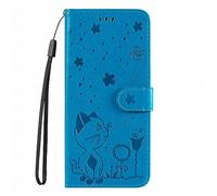 LOYWIN Case for Honor 90 Wallet Case, Honor 90 Leather Case Pouch with Card Slots & Photo Frame Kickstand Soft Silicone TPU Cover Flip Phone Case for Honor 90, Blue
