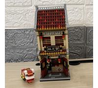 LOZ 1024 China Ancient Architecture Chinatown Hospital Pharmacy City Street Mini Blocks Bricks Building Toy no box