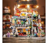 LOZ Mini Street View Building Blocks Chinese Style Food Stall Hong Kong Food Store House Brick for Kids Gifts Home Decor (1290-93(4pcs/set)-with original box)