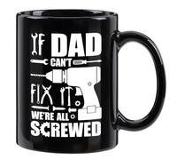 LOZACHE Dad Can't Fix It Coffee Mug - Fathers Day, Christmas, Birthday Gifts for Dad, Grandpa, Husband from Son, Daughter, Wife