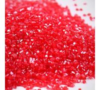 Lozadia 100g Edible Sanding Sugar Sprinkles Cake Crystal Sugar Sprinkles Decorations Cupcake Cookies Doughnut Wedding Sparkling Sugar Cake Topper Sugars Sading Sprinkle Party (Red)
