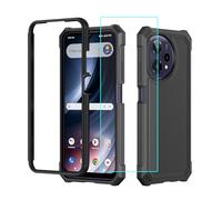 Lozeguyc for Cricket Icon Plus 2026 Case with Screen Protector,Full Body Protection Front PC Back Soft Silicone Bumper,Heavy Duty Protection Shockproof Phone Case for Cricket Icon Plus Black