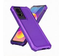 Lozeguyc for TCL 50 LE Case with Screen Protector,TCL K24 Phone Case Full Body Protection Front PC Back Soft Silicone Bumper,TCL T434D Cover Heavy Duty Protection Shockproof Corner for TCL K23 Purple
