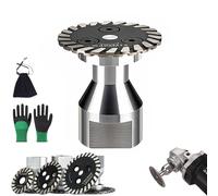 LOZLIN Diamond Carving Wheel for Angle Grinder, 50mm, Wavy-Tooth Blade for Granite, Marble, Ceramic and Tile, 5/8-11 Thread (30 MM)