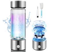 LOZLTX Next-Gen Hydrogen Water Bottle Generator【Super Hydrogen Content 3000PPB】Hydro Water Bottle 【0 Chlorine & 0 Ozone - Strongest Technology】 Hydrogenated Water Bottle 420ML & 2 Brush