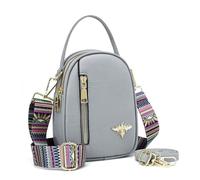 LoZoDo Small Crossbody Bags for Women Trendy Leather Purses and Handbags Designer Cell Phone Bag Wallet Purse with Wide Strap, B2-cool Grey, Small