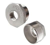 LOZOME 2" Male x 3/4" Female Thread Reducer Bushing, Adapter, Stainless Steel SS 304 NPT Reducer Bushing Pipe Hose Fitting (Pack of 2)