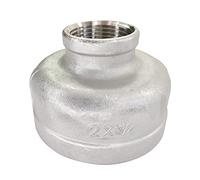 LOZOME 2" x 3/4" Female Reducer Reducing Coupling,Stainless Steel 304 NPT Female Threaded Cast Pipe Fitting,Nipple