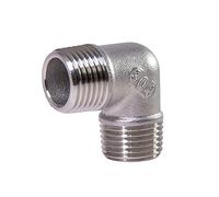 LOZOME 90 Degree 2" Male to Male Thread Elbow NPT Stainless Steel 304 Threaded Cast Pipe Fitting