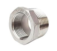 LOZOME Stainless Steel Reducer Hex Bushing, 1" Male NPT to 3/4" Female NPT, Reducing Cast Pipe Adapter Fitting
