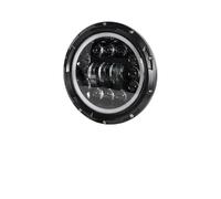 LOZOPMTMLD For Street Glide For Road King Motorcycle 7 Inch Round LED Headlight Headlamp Motorcycle Headlight LED(90W Black6)