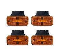 LOZOPMTMLD Rear Light Auto Trailer Truck Lorry 10/8/6/4pcs 12V 24V LED Side Marker Light Car External Lights Squarde Warning Tail Signal Lamp(4pcs yellow)