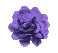 LOZTBUE 1 Piece Rose Flower Brooch Large Muslin Brooch Hair Clip Classic Elegant Handmade Flower Brooch Suitable for Wedding Party Dance (Dark Purple)