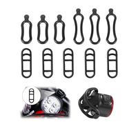 LOZTBUE 11pcs Bicycle Telescopic Rubber Ring Flashlight Rubber Band Holder 360 Degree Adjustable Suitable for LED Bicycle Light Headlight Flashlight Handlebar Mount