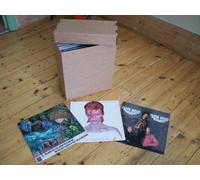 LP +12" SINGLE STORAGE BOX x1 BROWN - super strength- - EACH HOLDS 40-50 RECORDS!