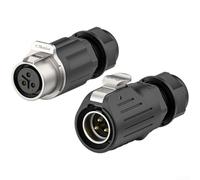 LP-20 Waterproof Circular Aviation Connector, IP68 Zinc Alloy Power With Gold-Plated Copper Contacts, 2P/3P/4P Pin For Industrial Automation LED Lighting Marine Equipment(EW-LP20-3P)