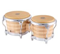 LP Latin Percussion Generation II Wood Bongo Natural Chrome Hardware LP201AX-2