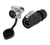 LP-28 Waterproof Circular Connector, 50A 500V Industrial Wire & Cable Connector for High-Power Transmission, IP68 Rated, Copper Alloy Contacts, 2-Pin or 3-Pin(3P)