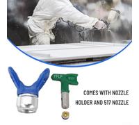 LP 517 Low-Pressure Airless Spray Tip with 7/8" Nozzle Guard for , | For Wagner & Sprayers - Steel Construction, Reduced Overspray, Consis