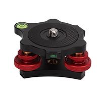 LP - 64 Camera Tripod Leveling Base, Aluminum Alloy Triple Wheel Leveler with Bubble Level, ±5° Horizontal Adjustment, 3/8in Screw Mounts for SLR Ball Head and Tripods