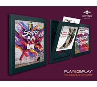 Art Vinyl Play and Display Record Flip Frame Triple Pack Black