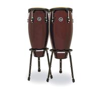 LP Aspire 10" & 11" Congas with Basket Stand Dark Wood