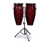 LP Aspire 11" & 12" Congas with Double Stand Dark Wood