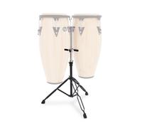 LP Latin Percussion Congaständer Aspire Slide Mount Double für LP Congas, leicht, höhenverstellbar, einfache Montage, Kesselschutz, doppelstrebig, verchromt, LPA653