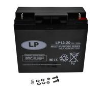 LP Batteries LP12-20 VRLA, Standby Battery 12Volt, 20Ah / 20hr with AGM technology- Suitable for Golf Carts, E-Bikes, Mobility Scooters Applications, Reliable & Maintenance Free - NSA LP12-20 T3
