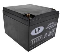 LP Batteries LP12-26 VRLA, Standby Battery 12Volt, 26Ah / 20hr with AGM technology- Suitable for Golf Carts, E-Bikes, Mobility Scooters Applications, Reliable & Maintenance Free,
