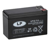 LP Batteries LP12-7 12V 7Ah Sealed Lead Acid Battery - AGM technology- Suitable for SecuritySystems applications & Maintenance-Free (T1 Terminals)