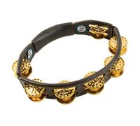 LP Black Cyclops Handheld Tambourine Hammered Brass Jingles