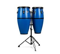 LP Conga Drum Set with Stand, Race Car Blue, 10-inch and 11-inch (LP646D-DB)