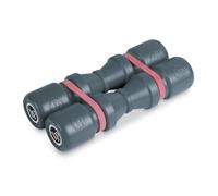 LP Latin Percussion Shaker Duoshake 6,5" (16,5 cm), 2-er Set, Kunststoff grau, mittlere Lautstärke, LP441M