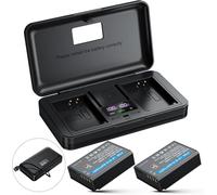 LP-E10 Battery 2-Pack 1600mAh and Digital Display Dual USB Charger for Canon LP E10,EOS Rebel T7 T6 T5 T3 T100,Kiss X50 X70 X80 X90,EOS 1100D 1200D 1300D 1500D 2000D 3000D 4000D Digital Cameras