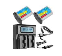 LP-E19 LP-E19 LP-E4N Battery With LCD Dual Slot Fast Charger，Compatible For Canon，For EOS 1DX 1D X Mark II 1Ds Mark III 1D Mark III 1(2BatteryWithCharger)