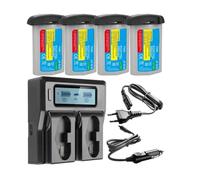 LP-E19 LP-E19 LP-E4N Battery With LCD Dual Slot Fast Charger，Compatible For Canon，For EOS 1DX 1D X Mark II 1Ds Mark III 1D Mark III 1(4BatteryWithCharger)