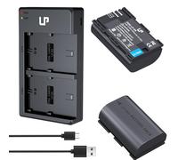 LP-E6 LP-E6N 2200mah Rechargeable Battery and Dual USB Charger Compatible with EOS 5D Mark IV, 5D Mark III, 5DS R, 5DS, 6D, 7D Mark II, 7D, 80D, 70D, 60D, 60Da and More