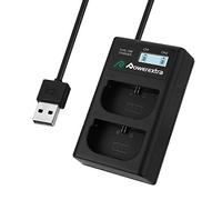LP-E6 LP E6N Charger with Tpye-c,Powerextra Dual USB Fast Charging LED Indicators Compatible with Canon EOS 5D Mark II/III/IV, 5DS, 5DS R, 6D, 7D, 7D Mark II, 60D, 70D, 80D, 90D Cameras