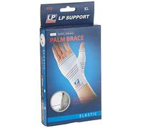 LP Elasticated Left Palm Brace - Elastic & Breathable Compression Sleeve for Sports Injury Rehabilitation, White - X-Large