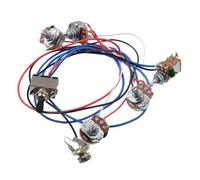 LP Electric Guitar Circuit Assembly Electric Guitar Wiring Harness 500K Large Potentiometer 2V2T Control Harness(Black)