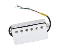 LP Electric Guitar Double Coil Pickup Alnico2 Alnico Magnet Copper Shell Pickup Cut Single White Copper Base Plate(Color:Bridge)
