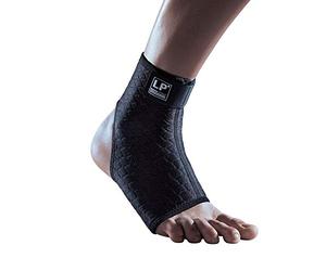 LP Extreme Ankle Support, Ankle Brace with Breathable Compression - Effective Sports Injury Rehabilitation & Chronic Ankle Pain Relief, Black - Large