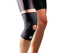 LP Extreme Open Patella Knee Support, Coolprene Knee Support - Arthritis Pain Relief, Knee Compression Support & Sports Injury Rehabilitation. Black, Medium