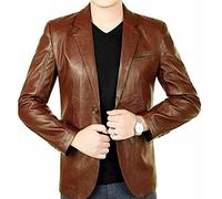 LP-FACON Leather Blazer for Men - Lambskin Leather Blazer - Leather Jackets for Men - Leather Jackets for Men